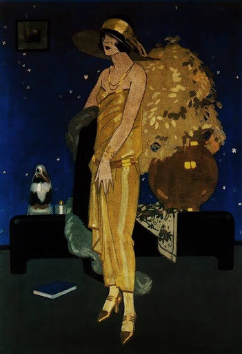 woman_or femme habillée art deco